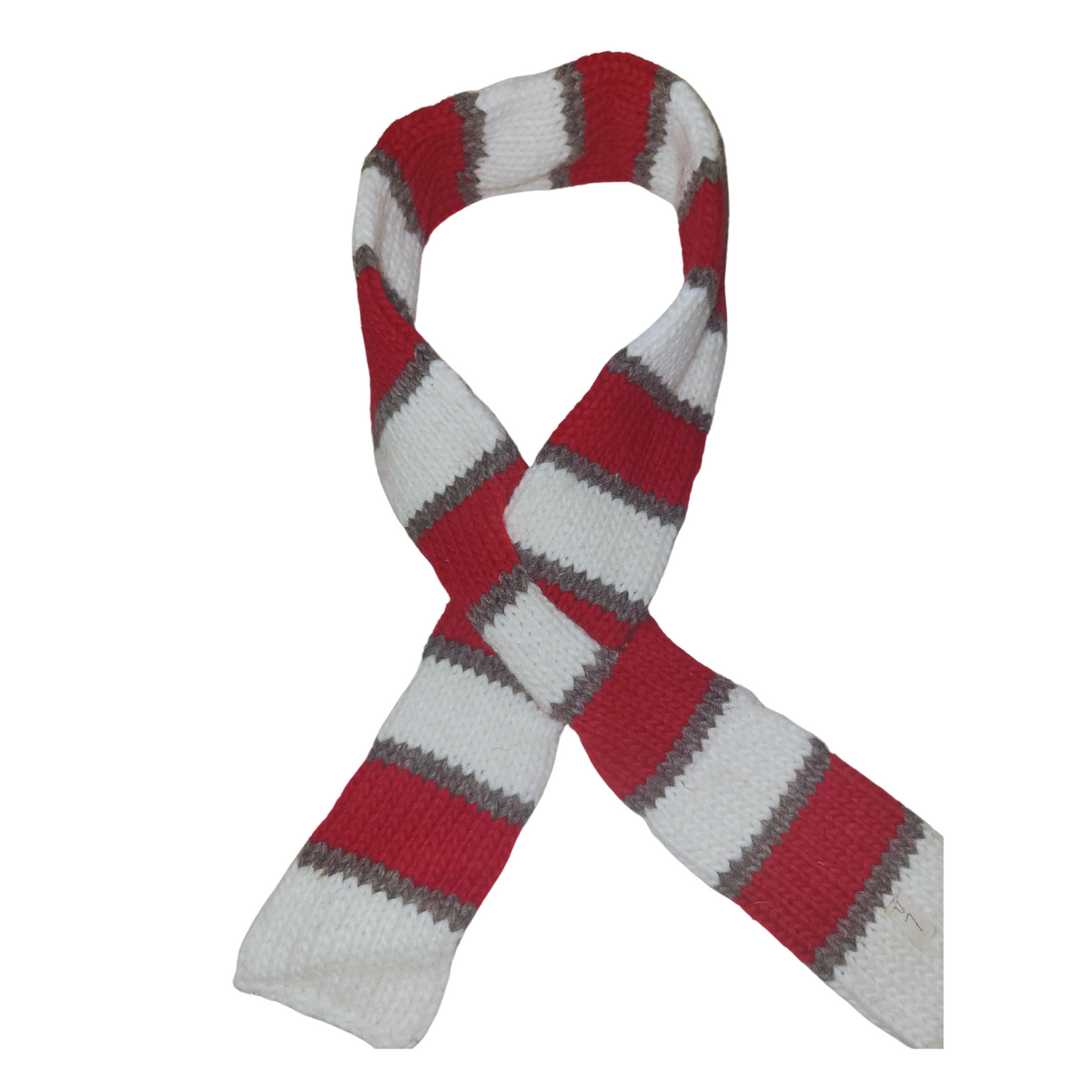 Chilly Dog Red and White Striped Wool Pet Scarf