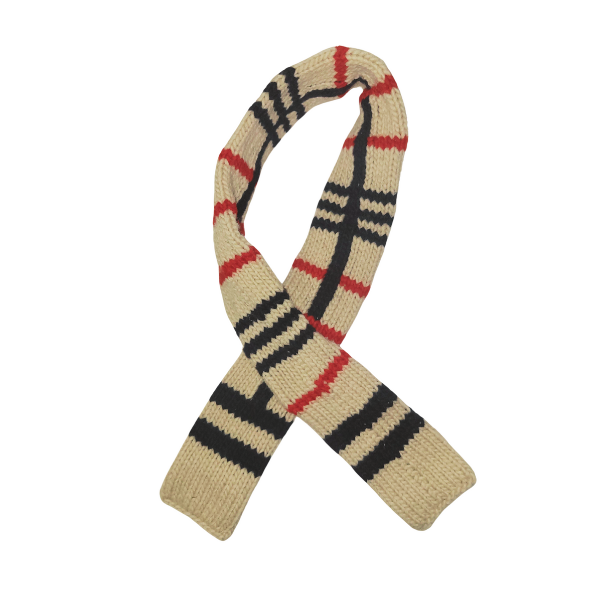 Chilly Dog Classic Tan Plaid Wool Pet Scarf