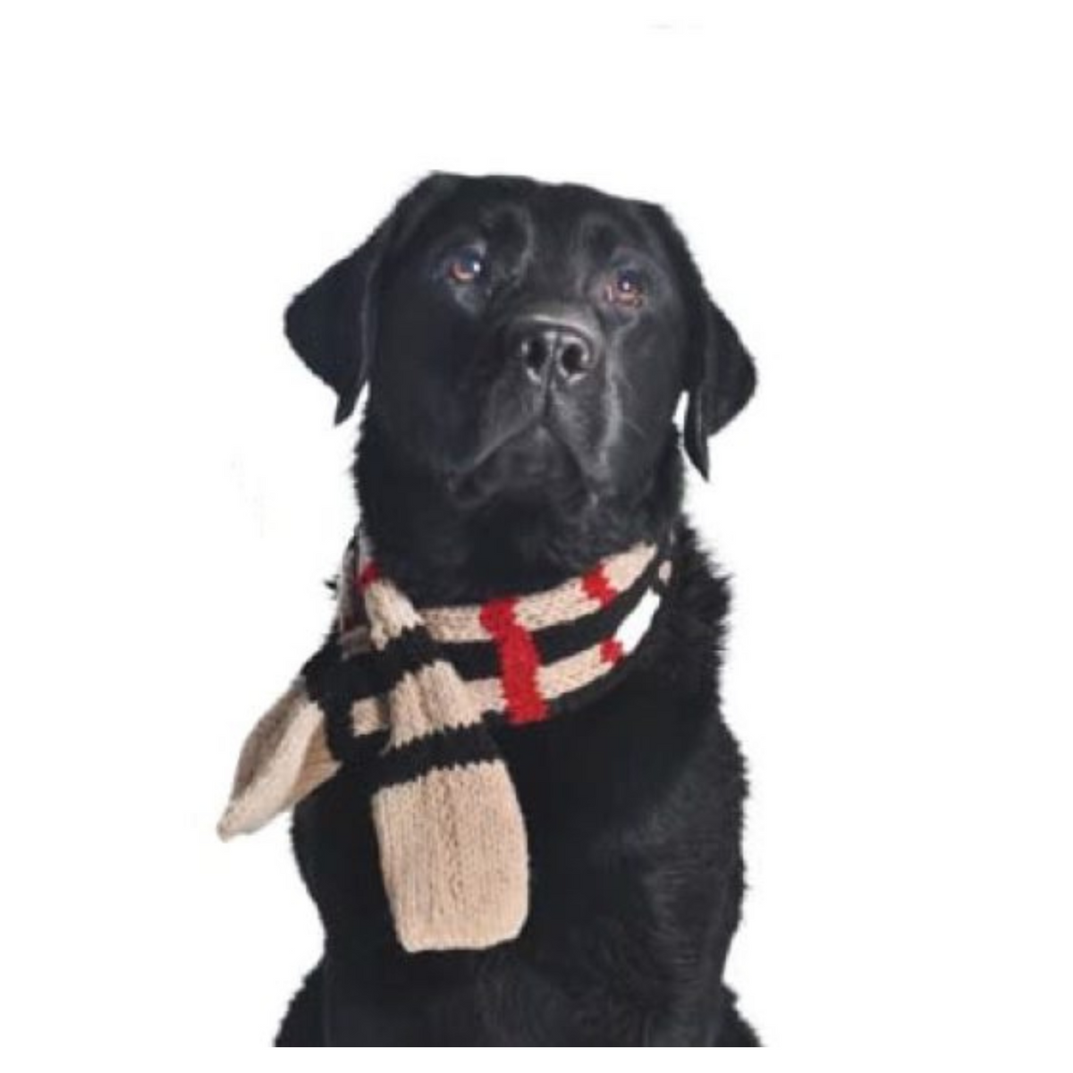 Chilly Dog Classic Tan Plaid Wool Pet Scarf