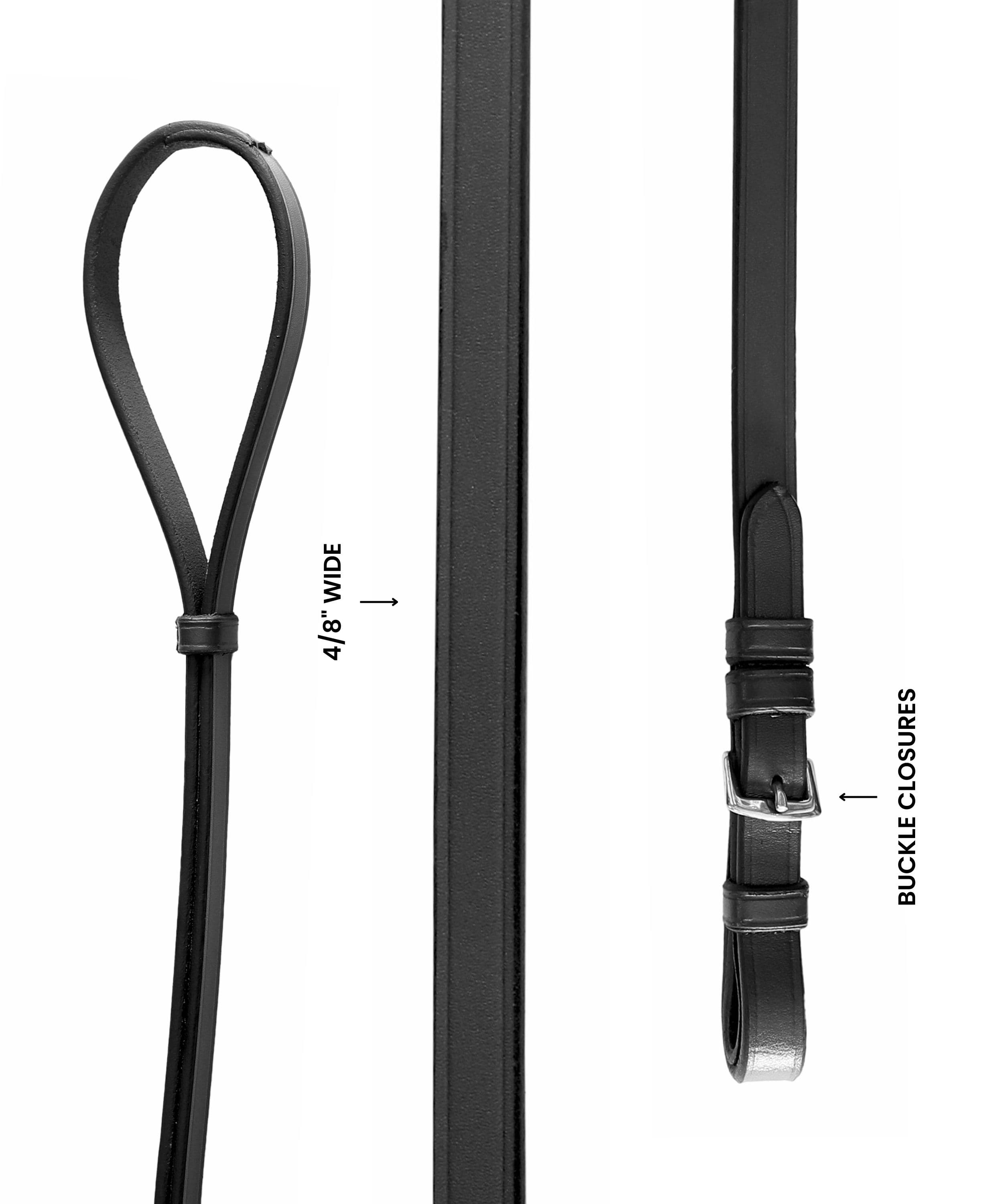ExionPro Leather Reins - HT Animal Supply