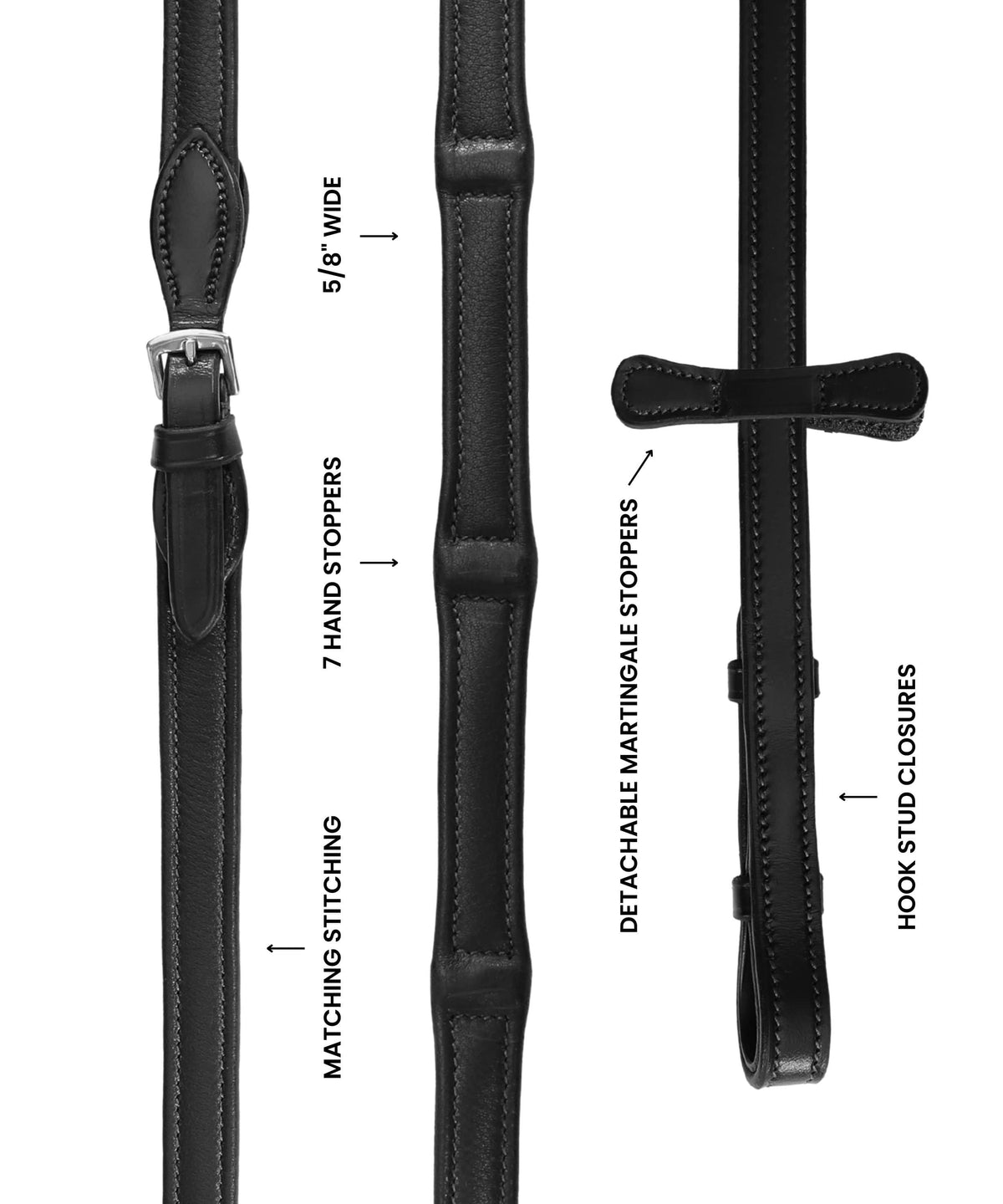 ExionPro Soft Leather Reins | HT Animal Supply