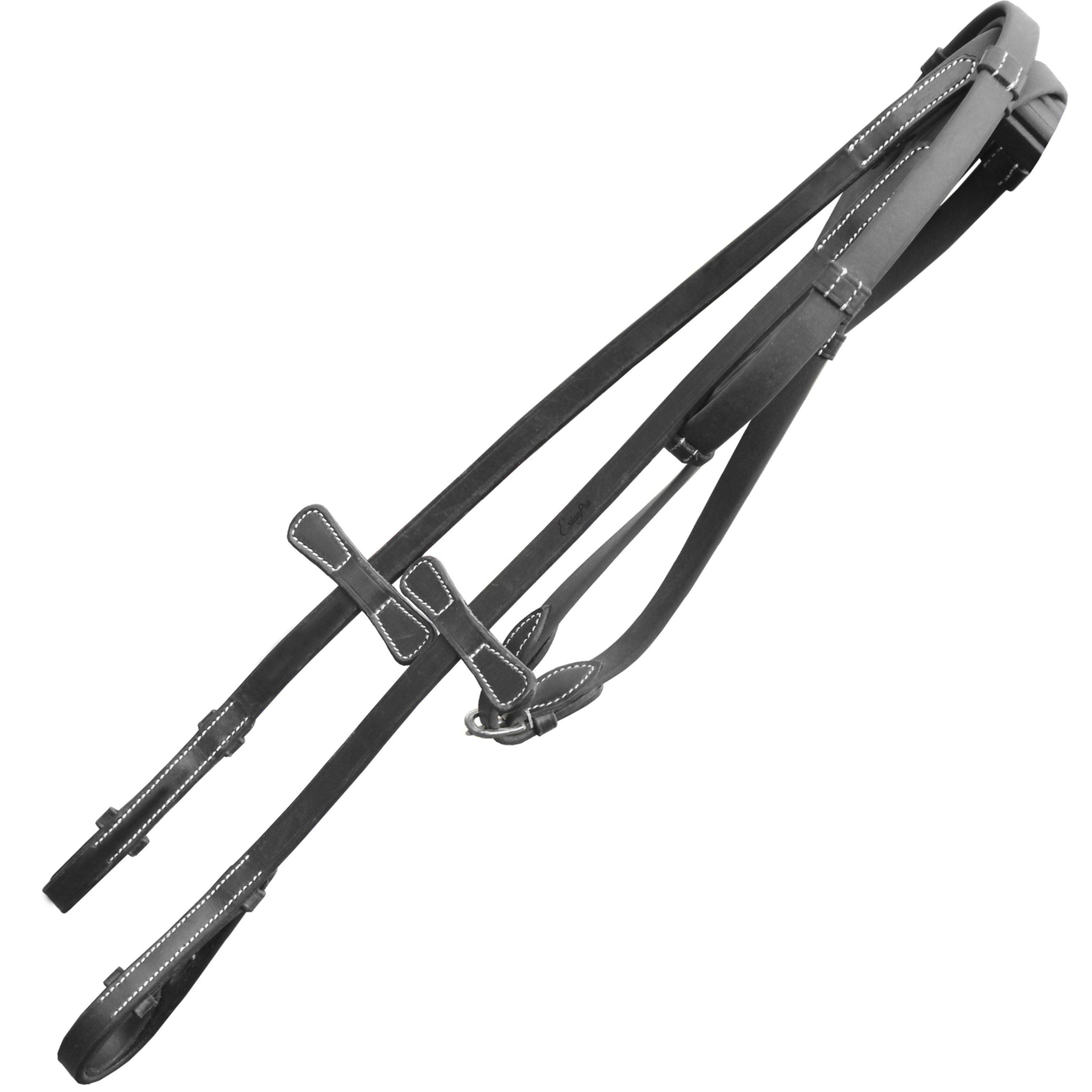 ExionPro Plain Rubber Reins with 7 Loops & Martingale Stoppers - HT Animal Supply