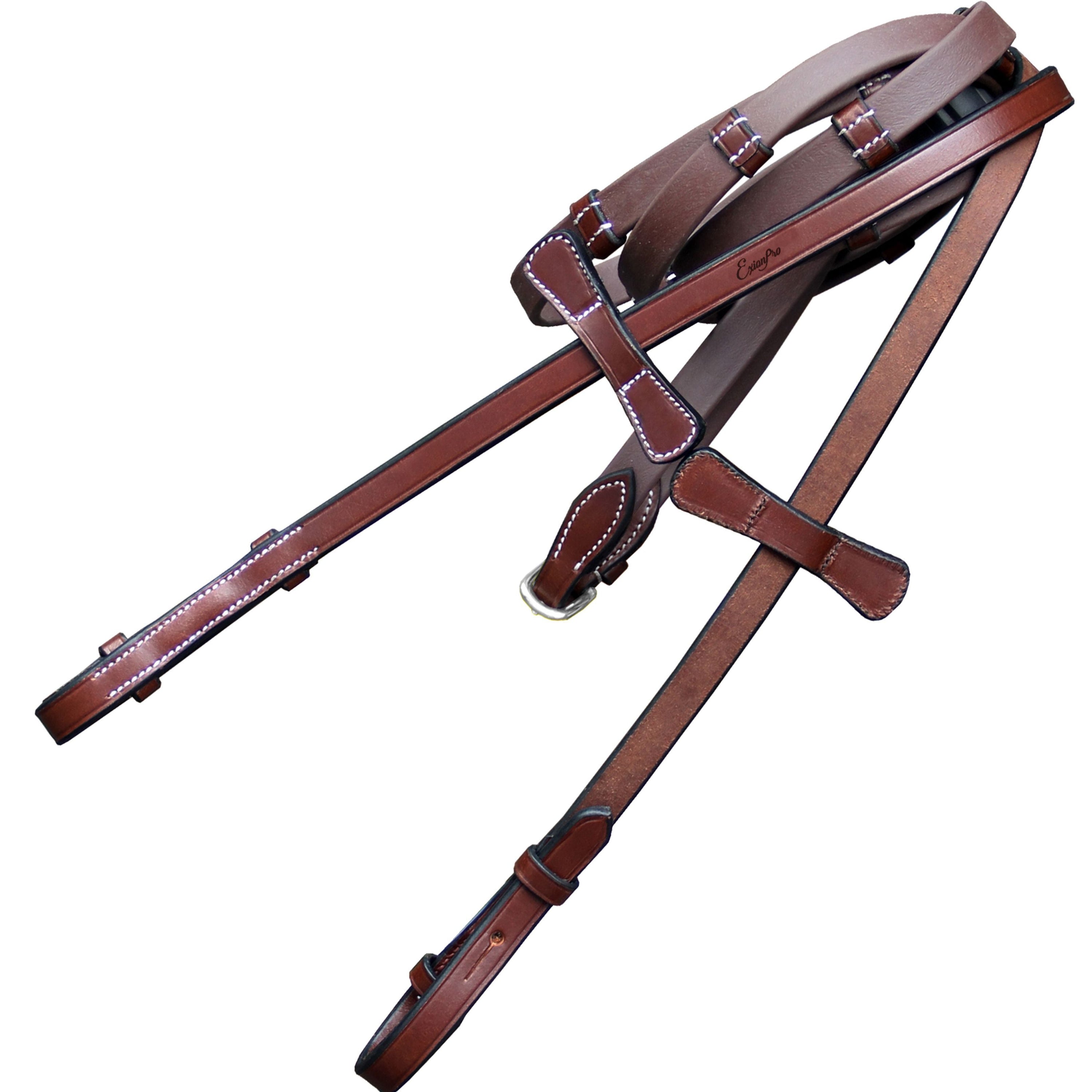 ExionPro Plain Rubber Reins with 7 Loops & Martingale Stoppers - HT Animal Supply