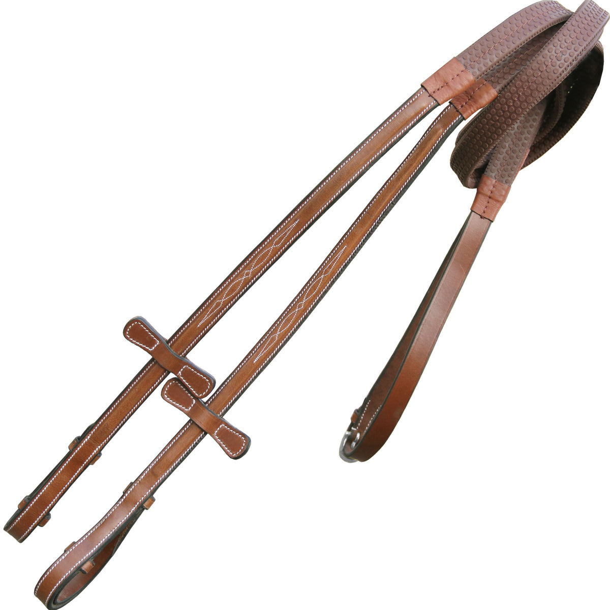 ExionPro Rubber Reins with Fancy Stitching - HT Animal Supply