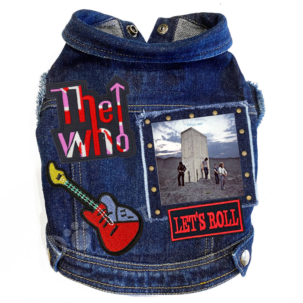 Rock Star - The Who -Whos Next Denim Dog Jacket