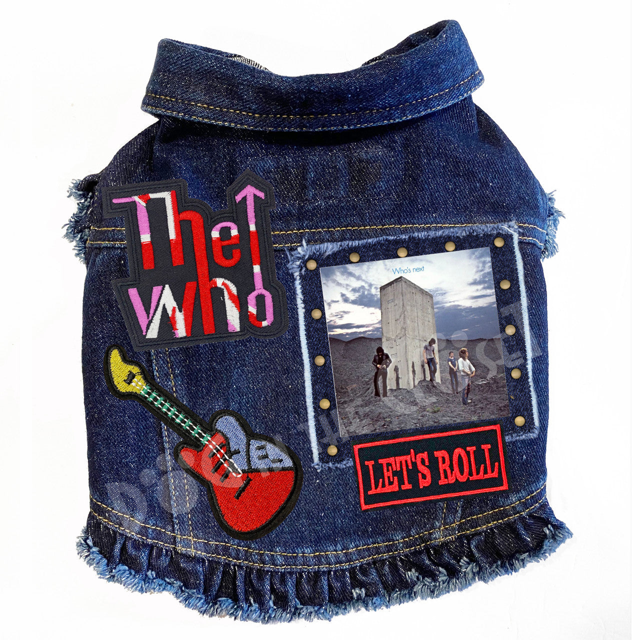 Rock Star - The Who -Whos Next Denim Dog Jacket
