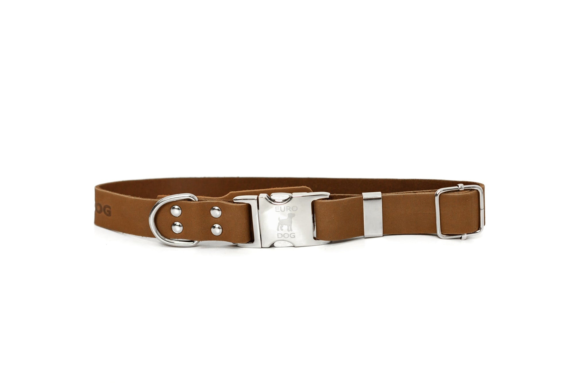 Euro-Dog Modern Quick-Release Leather Dog Collar