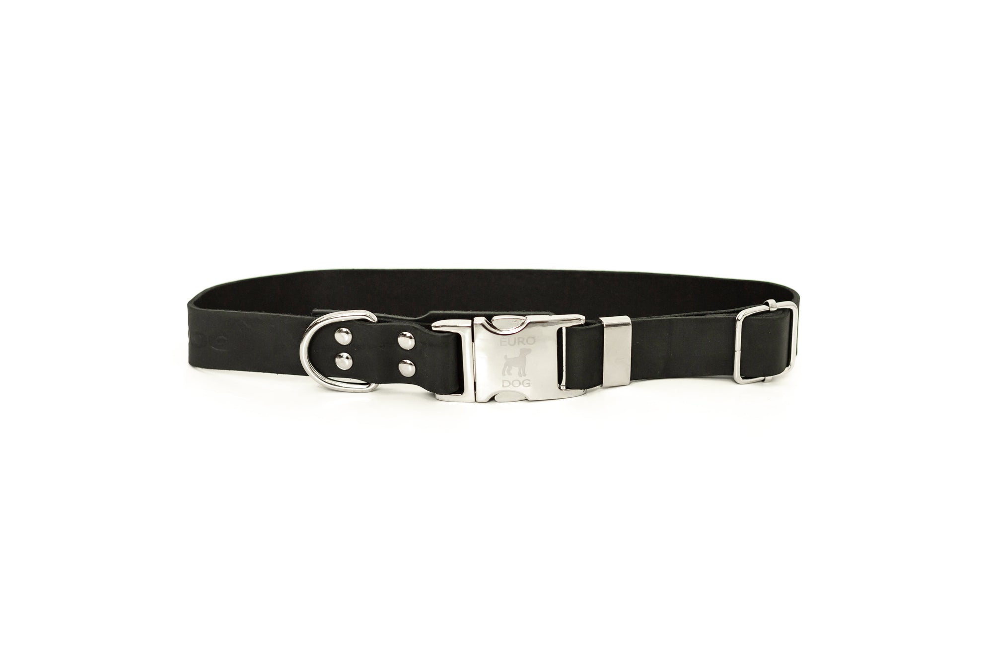 Euro-Dog Modern Quick-Release Leather Dog Collar