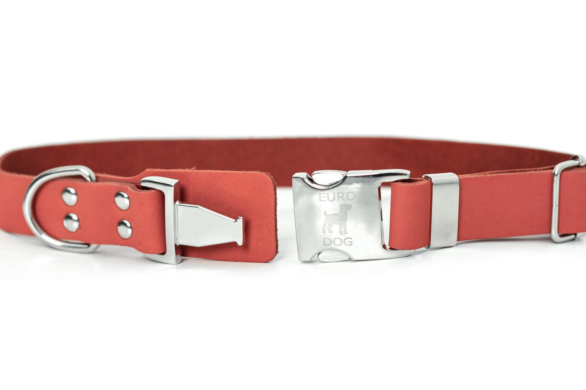 Euro-Dog Modern Quick-Release Leather Dog Collar