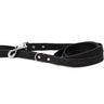 Modern Style Midnight Black Leather Leash