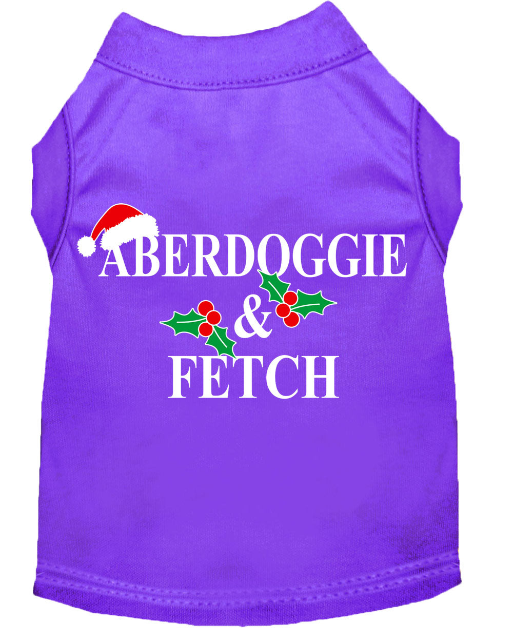 As You Wish Apparel – Christmas Screenprinted Dog Shirt, "Aberdoggie & Fetch"