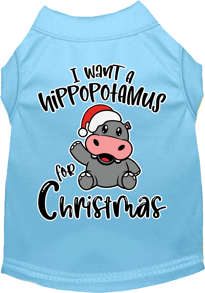As You Wish Apparel – "I Want A Hippopotamus For Christmas" Pet Shirt