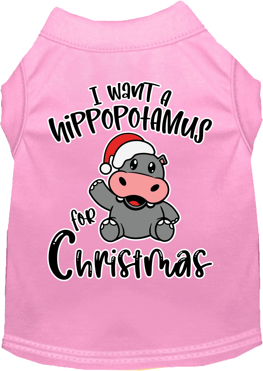 As You Wish Apparel – "I Want A Hippopotamus For Christmas" Pet Shirt