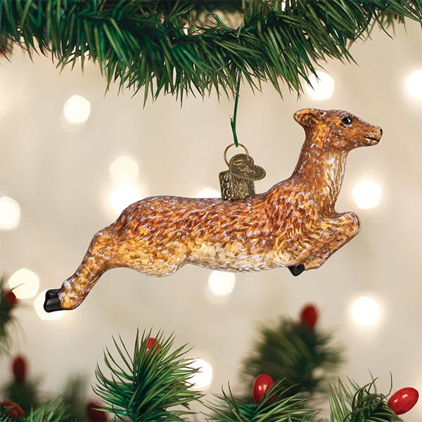 Old World Christmas: Vintage Deer Christmas Ornament