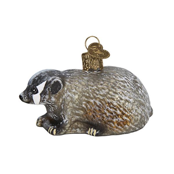 Old World Christmas: Vintage Badger Christmas Ornament