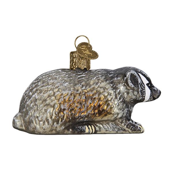 Old World Christmas: Vintage Badger Christmas Ornament