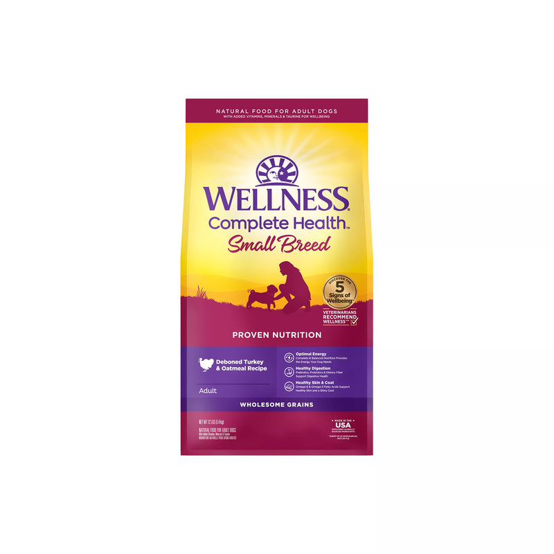 Wellness Complete Health Adult Small Breed Turkey and Oatmeal Dog Food