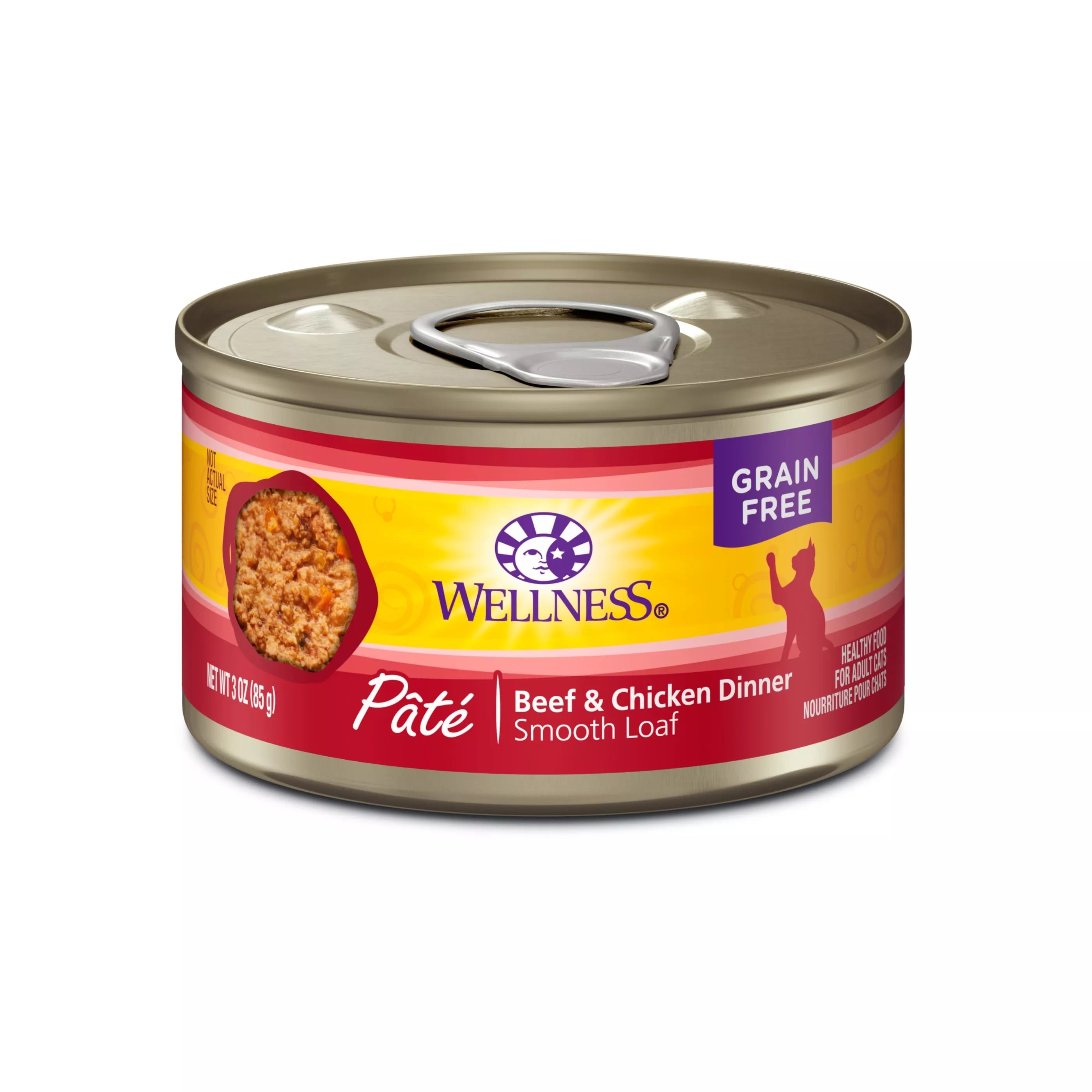 Wellness Complete Health Adult Beef and Chicken Pate Wet Cat Food (3oz)