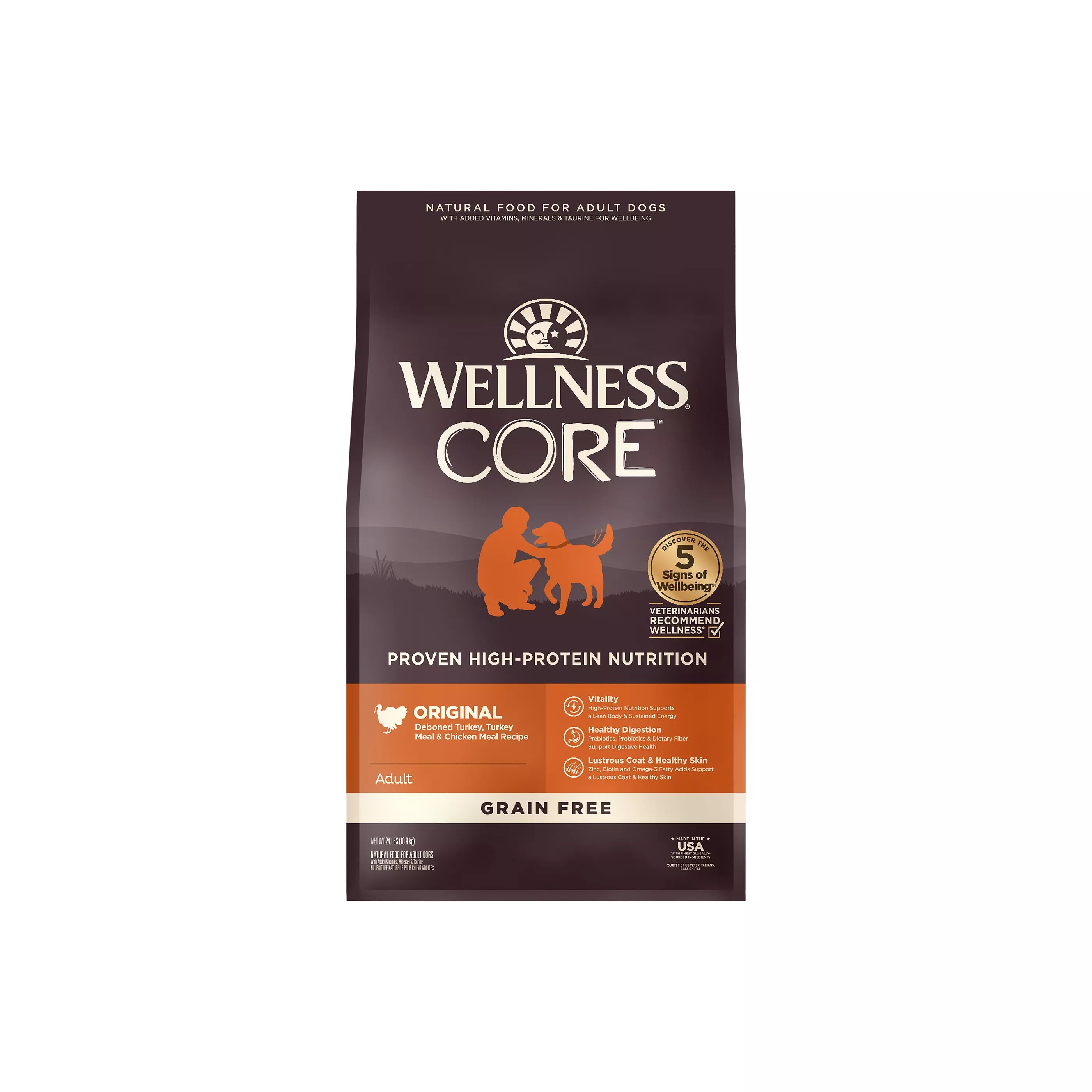 Wellness Core Adult Grain Free Original Turkey and Chicken Dog Food