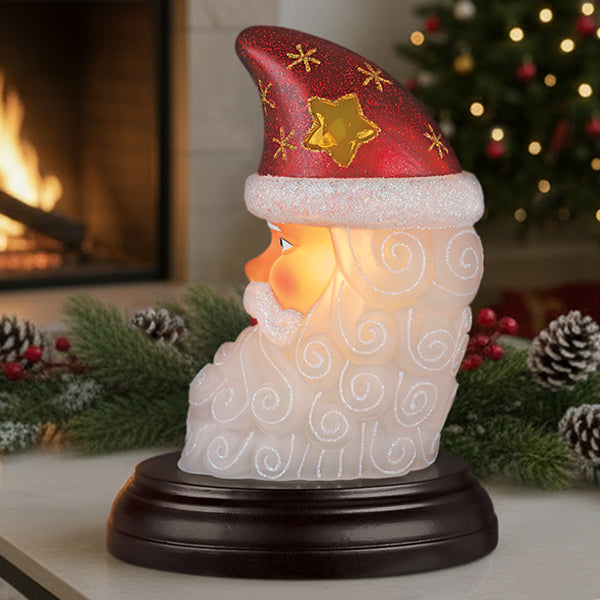 Old World Christmas: Santa Moon Face Christmas Night Light