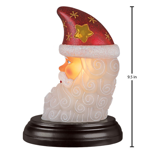 Old World Christmas: Santa Moon Face Christmas Night Light