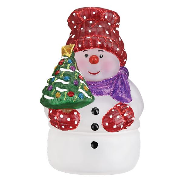 Old World Christmas: Snowman with Tree Candle Light