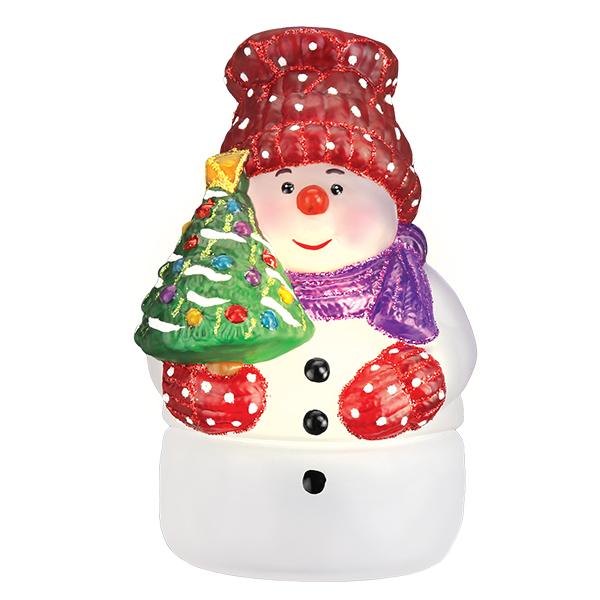 Old World Christmas: Snowman with Tree Candle Light