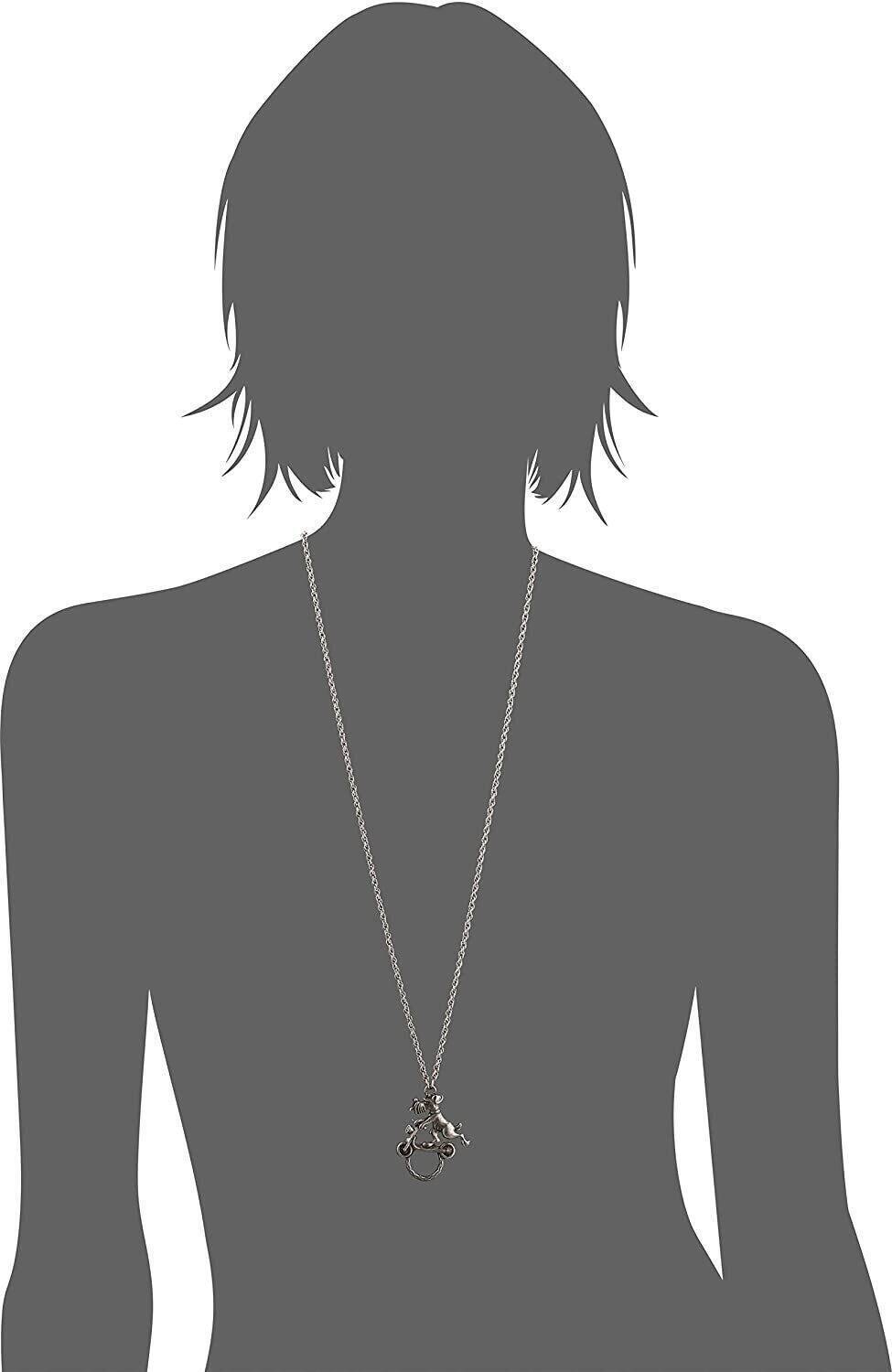 1928 Jewelry Dog On Scooter Badge and Eyeglass Holder Chain Necklace 30 Inch