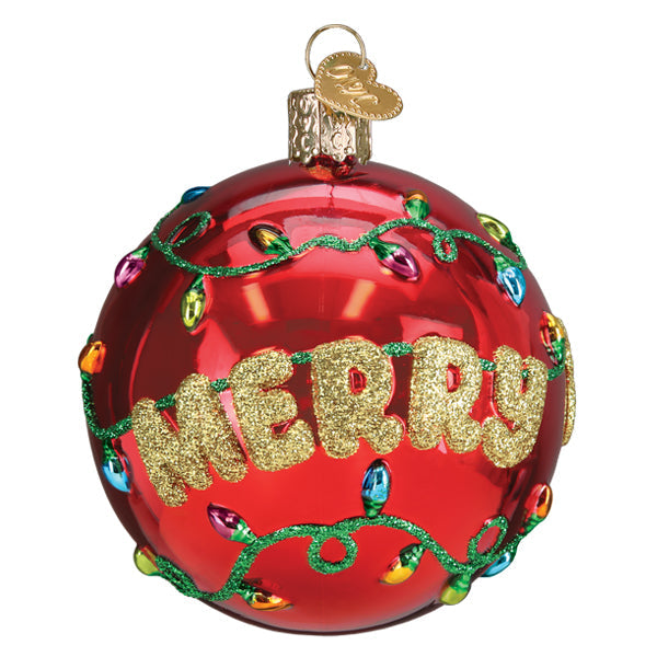 Old World Christmas: Merry & Bright Round Christmas Ornament