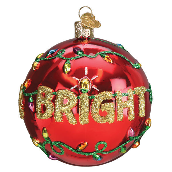 Old World Christmas: Merry & Bright Round Christmas Ornament