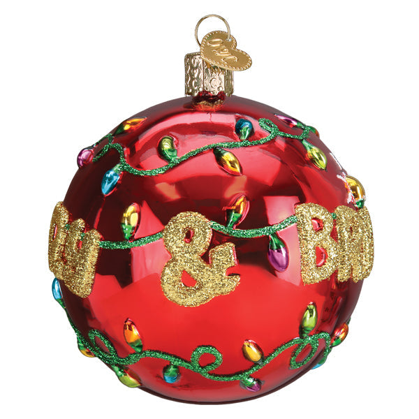 Old World Christmas: Merry & Bright Round Christmas Ornament