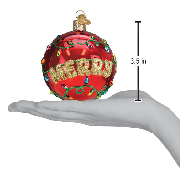 Old World Christmas: Merry & Bright Round Christmas Ornament