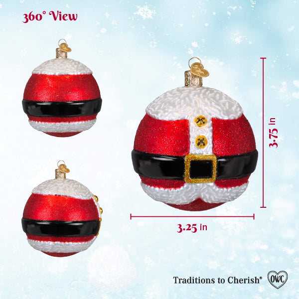 Old World Christmas: Mr. Claus Round Christmas Ornament