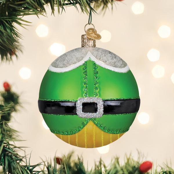 Old World Christmas: Elf Round Christmas Ornament