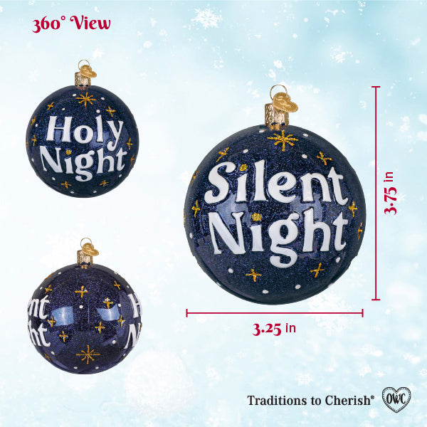 Old World Christmas: Silent Night Round Christmas Ornament