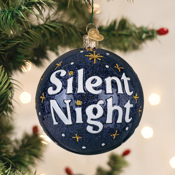 Old World Christmas: Silent Night Round Christmas Ornament
