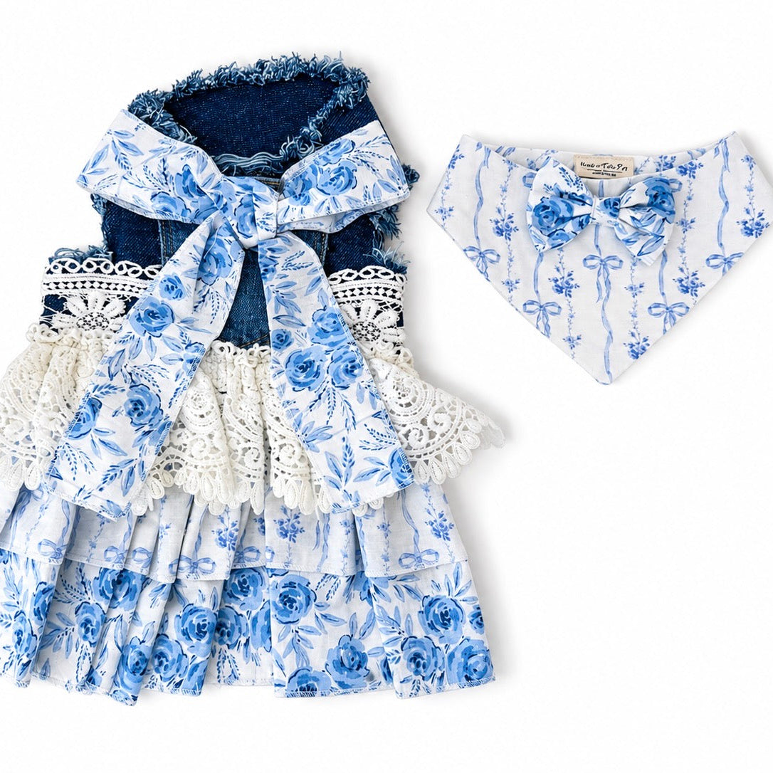 Heads or Tails Pup Something Blue LovePackPuppy Dog Dress