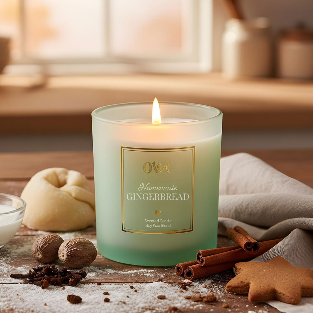 Old World Christmas: Homemade Gingerbread Scented Candle