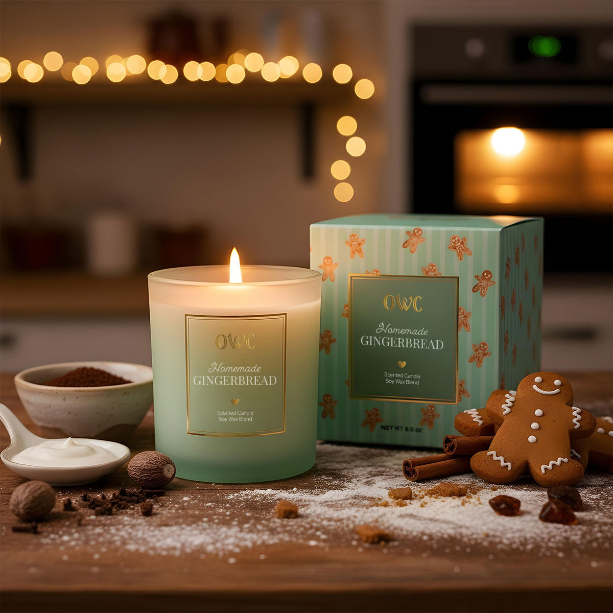 Old World Christmas: Homemade Gingerbread Scented Candle