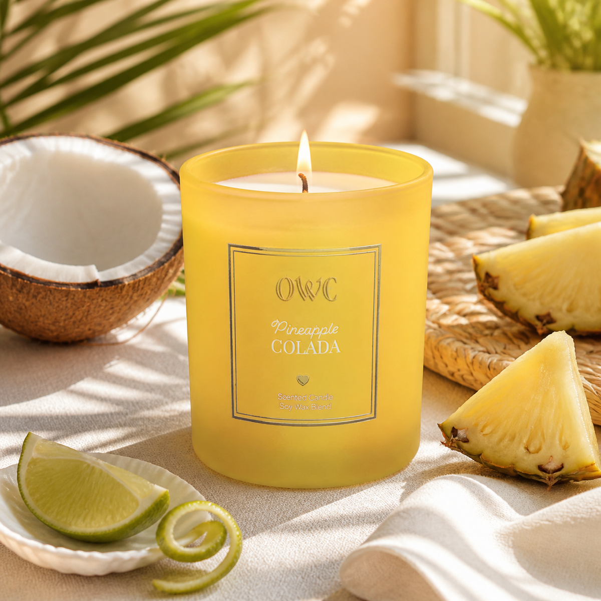 Old World Christmas: Pineapple Colada Scented Candle