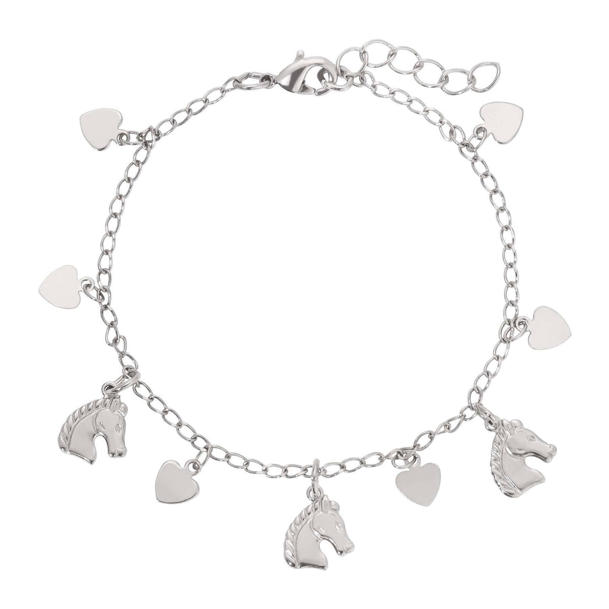 1928 Jewelry Equine and Heart Charms Bracelet