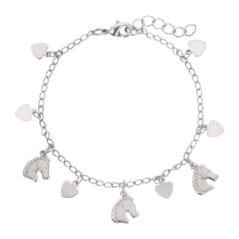1928 Jewelry Equine and Heart Charms Bracelet