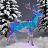 Kurt Adler 57.09-Inch Multi-Function 610 Cool White LED Iridescent Deer