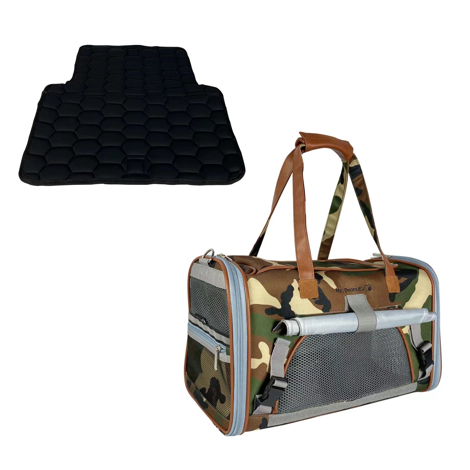 Mr. Peanuts Gold Series Standard Size Airline Compliant Expandable Pet Carrier - Prints Edition | HT Animal Supply