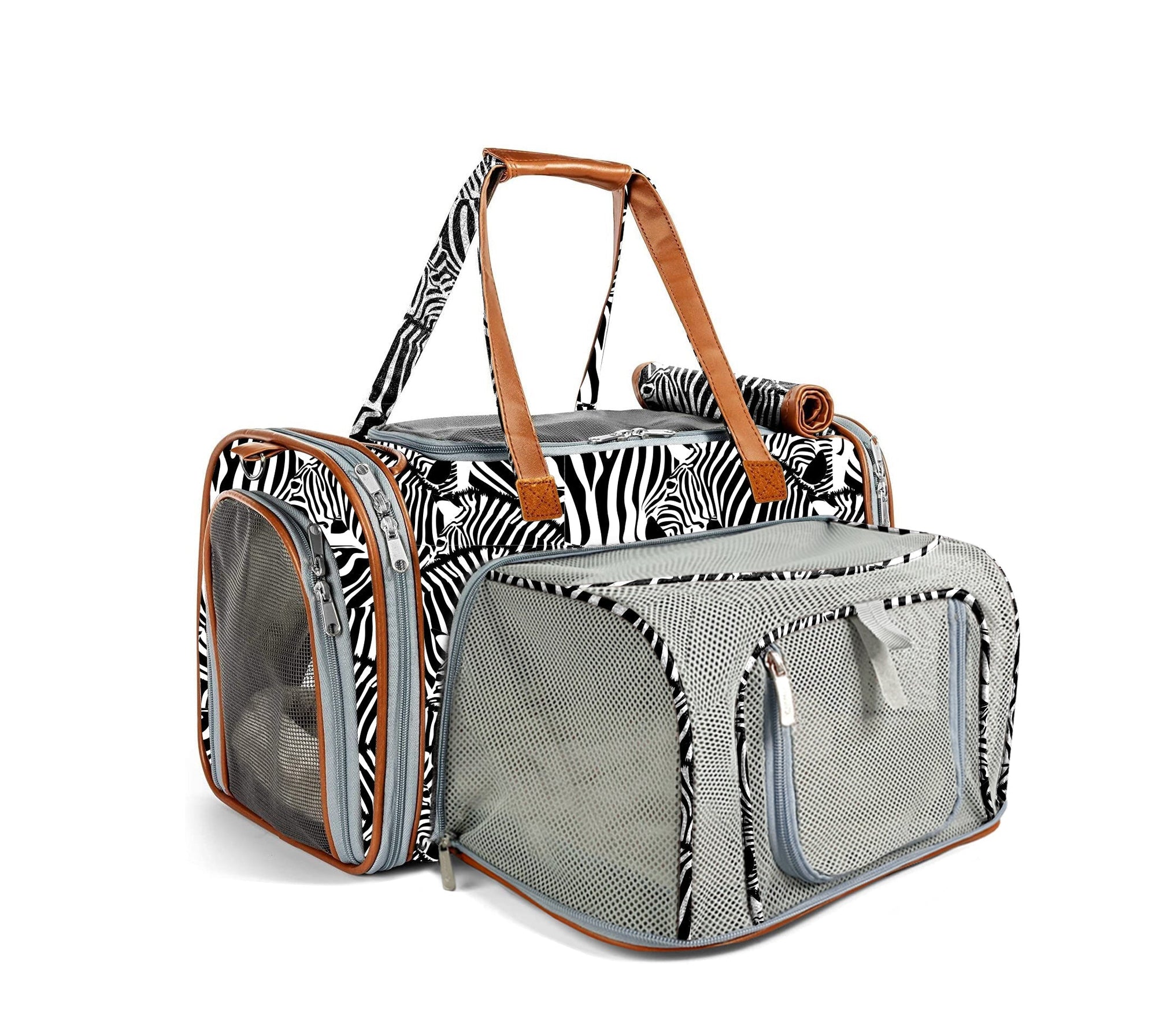 Mr. Peanuts Gold Series Standard Size Airline Compliant Expandable Pet Carrier - Prints Edition | HT Animal Supply