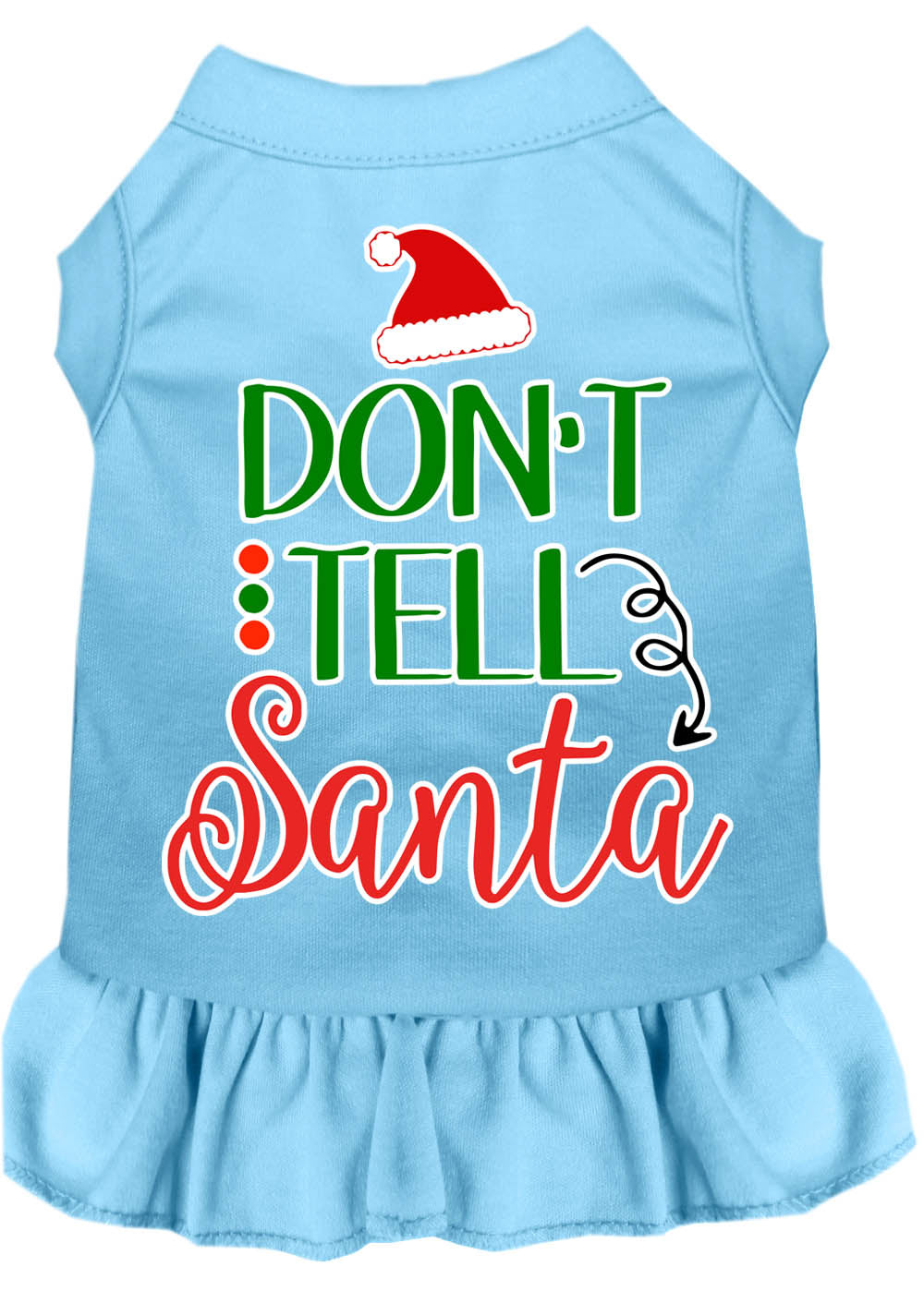 As You Wish Apparel – "Dont Tell Santa" Christmas Pet Dress
