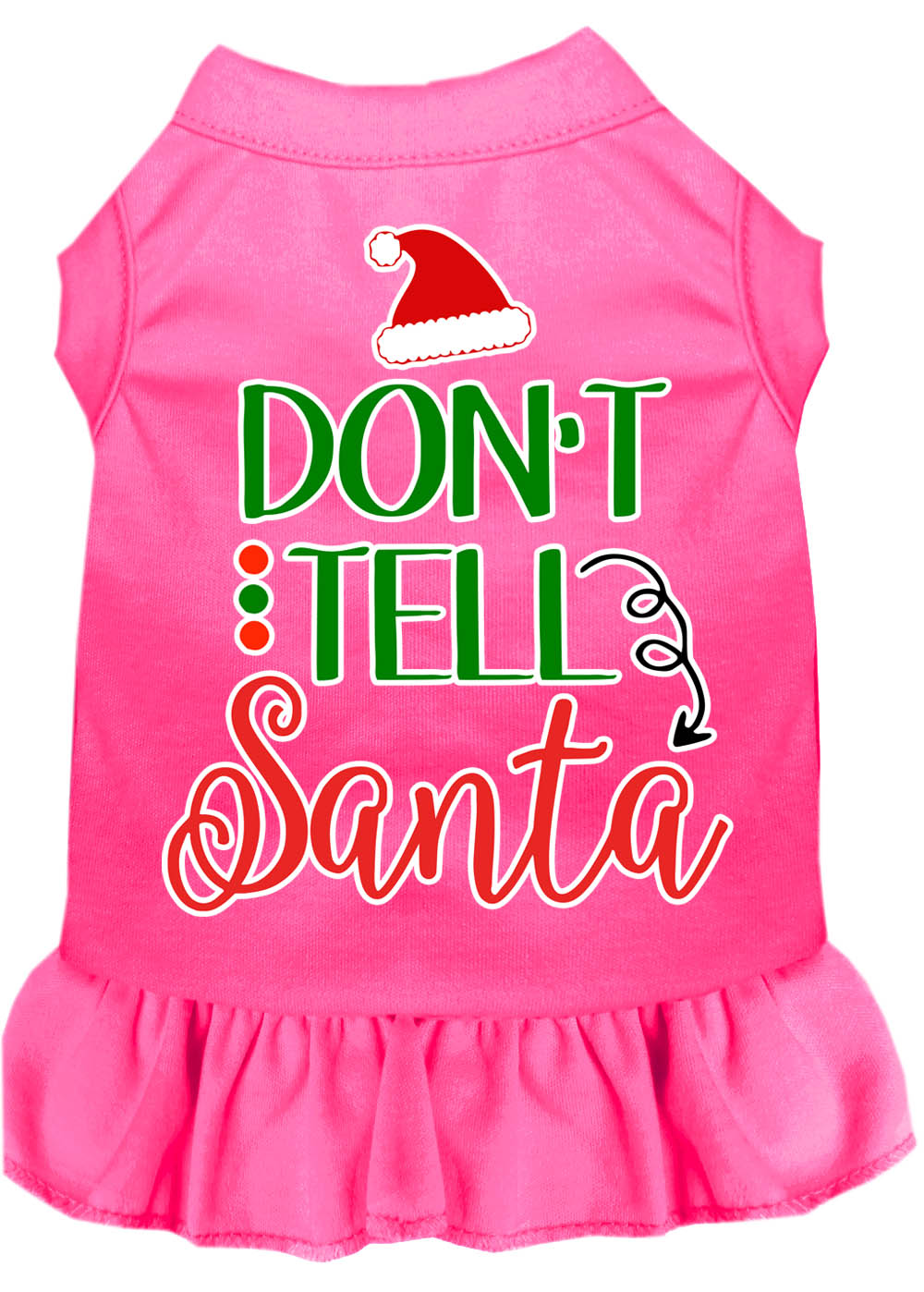 As You Wish Apparel – "Dont Tell Santa" Christmas Pet Dress