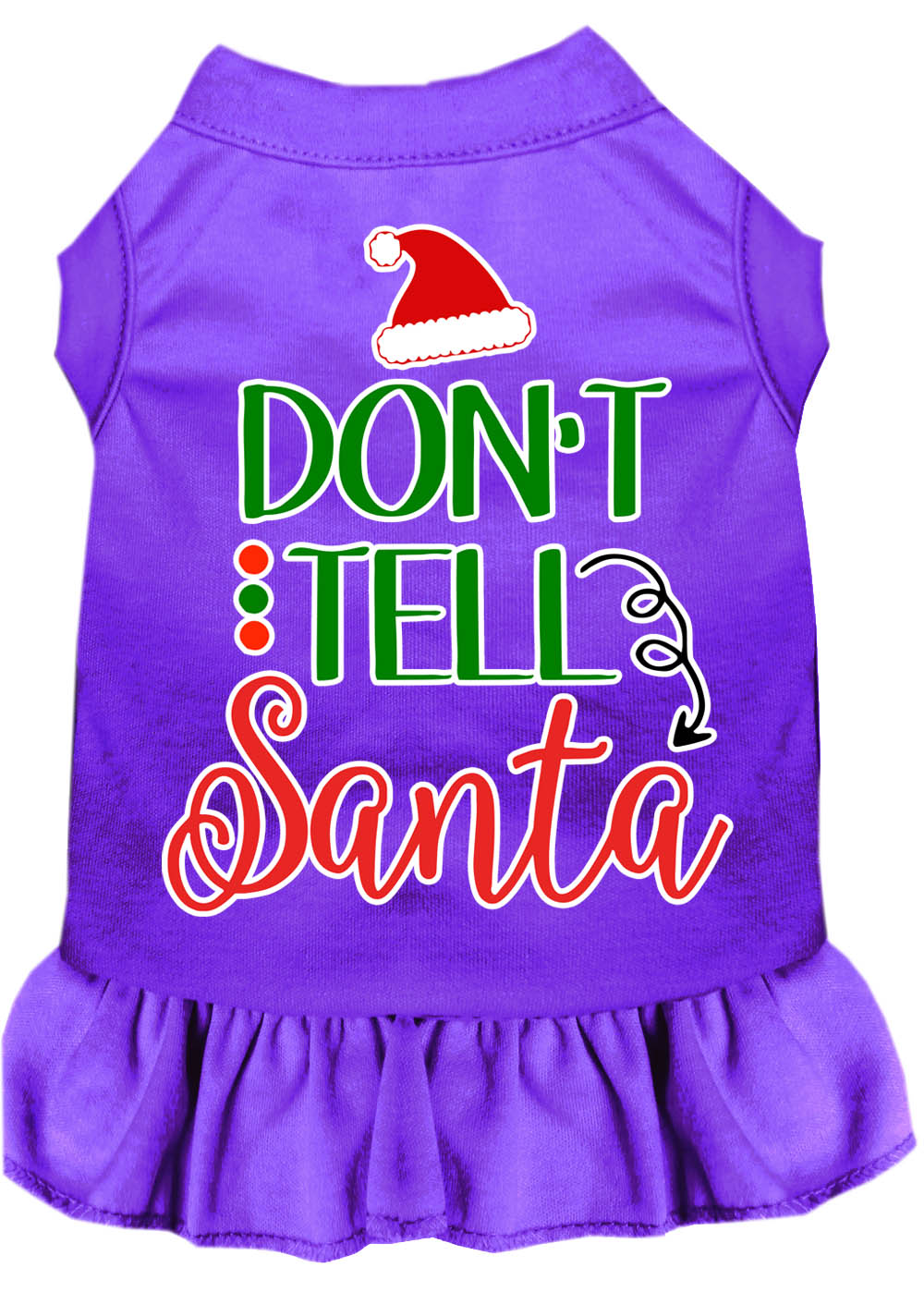 As You Wish Apparel – "Dont Tell Santa" Christmas Pet Dress