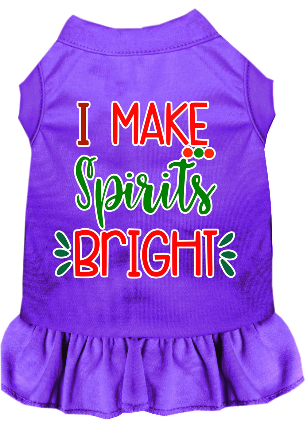 As You Wish Apparel – "I Make Spirits Bright" Christmas Pet Dress