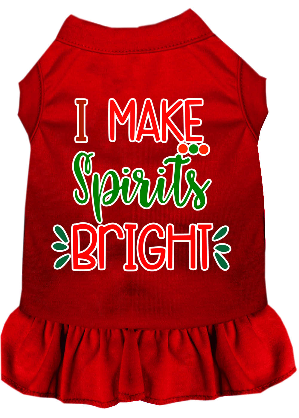As You Wish Apparel – "I Make Spirits Bright" Christmas Pet Dress